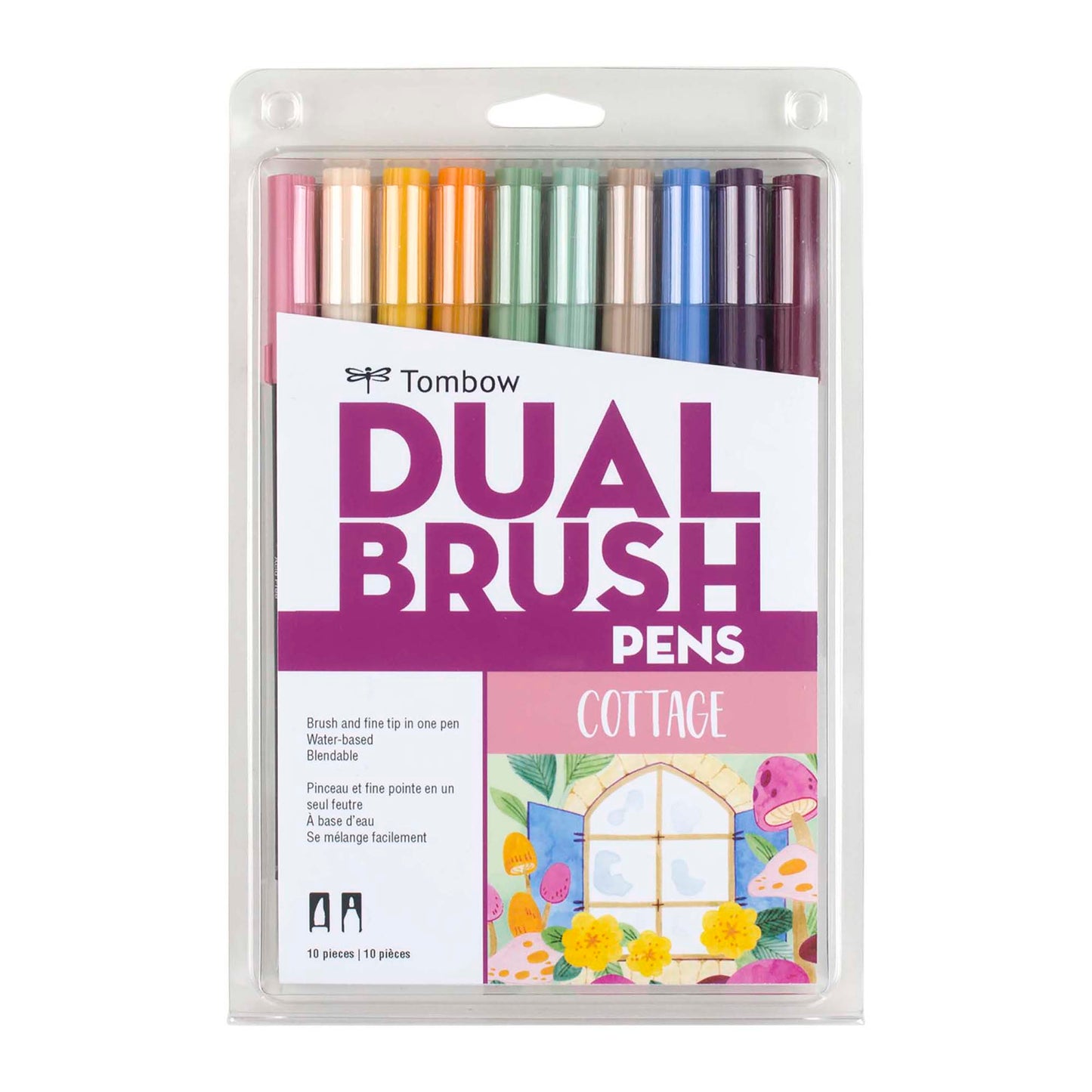 Tombow Dual Brush Pen 10-Color Sets