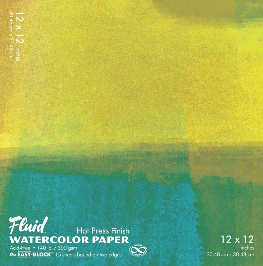 Fluid 15 Sheet Hot Pressed Watercolor Paper Blocks