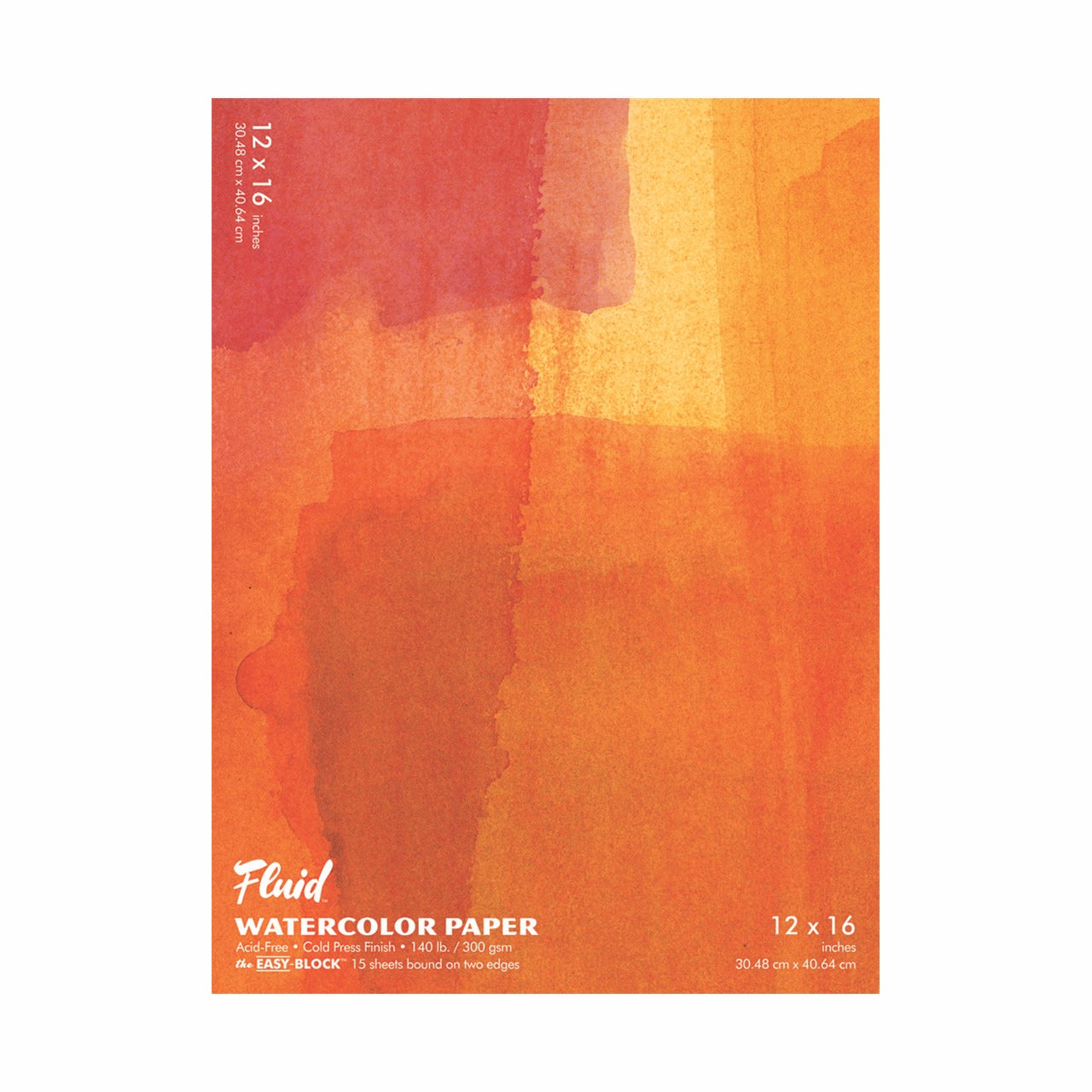 Fluid 15 Sheet Cold Pressed Watercolor Paper Blocks