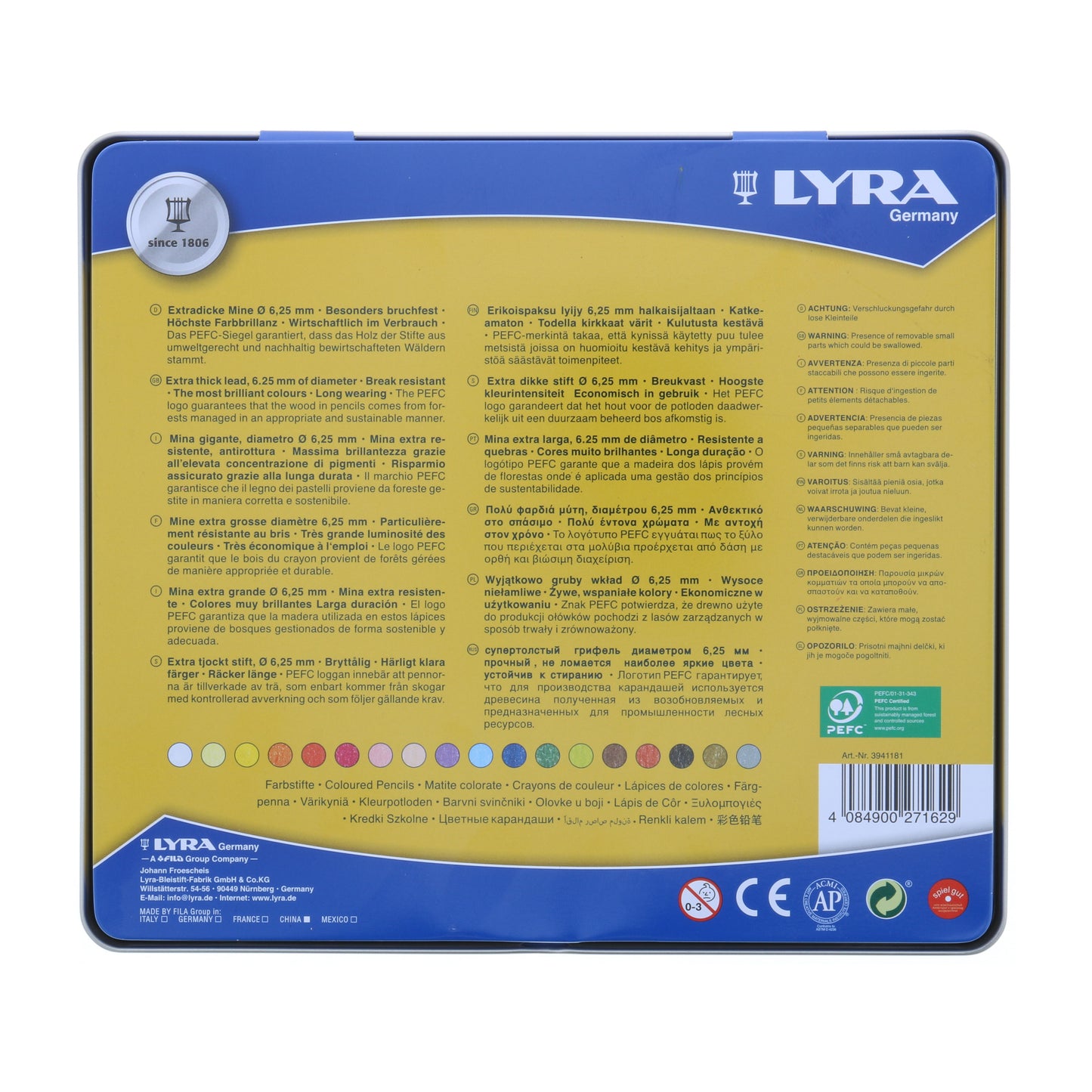 Lyra Color-Giants Colored Pencil Set 18 Count