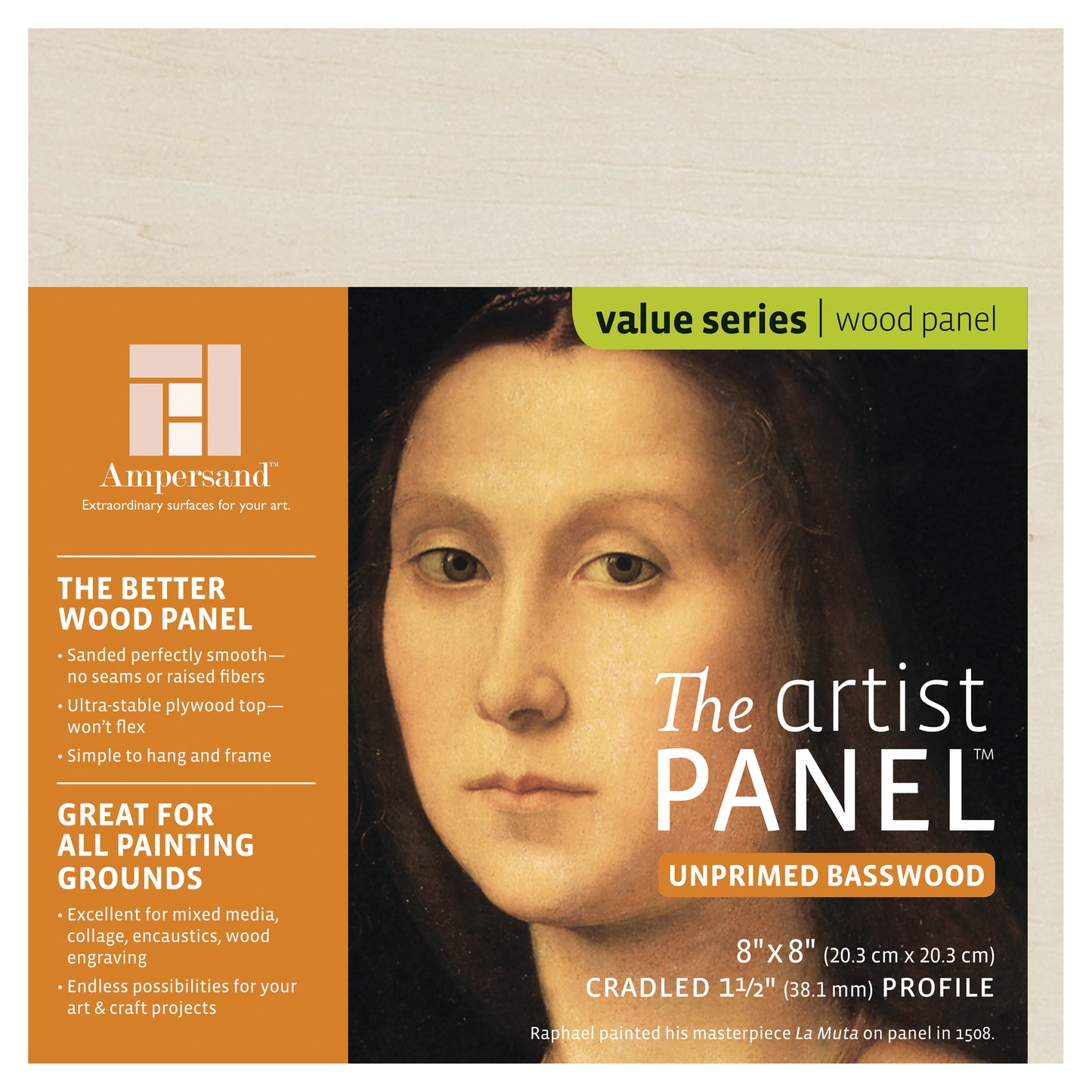 Ampersand The Artist Panel Unprimed Basswood