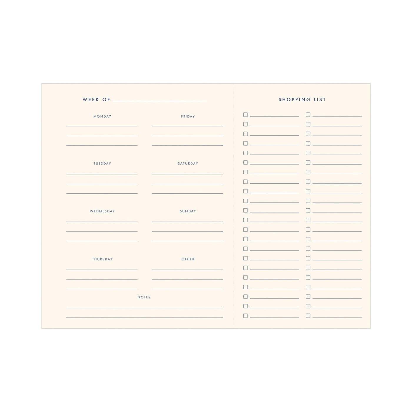 Ruff House Print Shop Retro Weekly Meal Planner