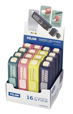 Milan Gum Eraser + Sharpener Combo