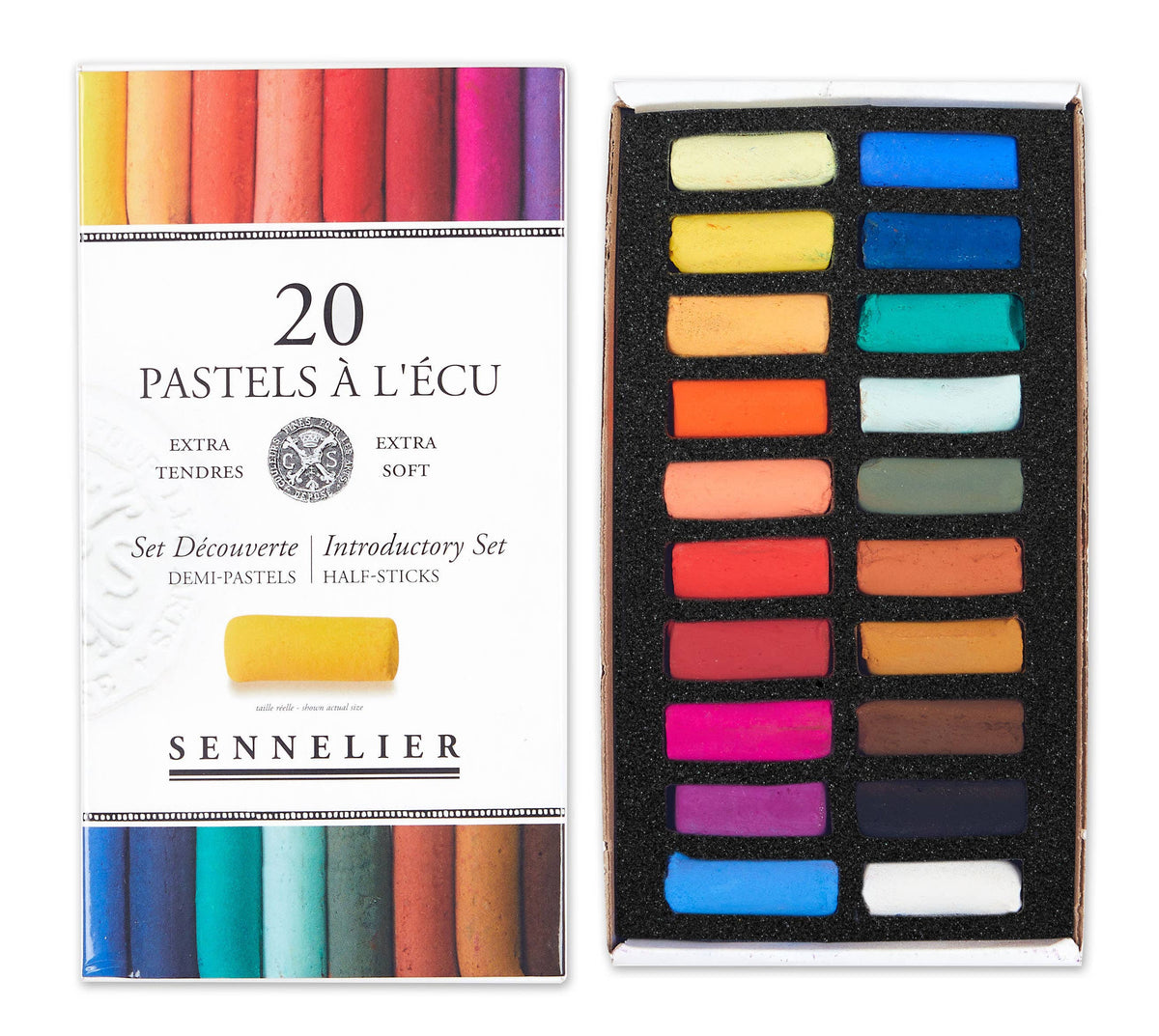 Sennelier 1/2 Soft Pastels "à l'écu" - Set of 20 Cardboard Box