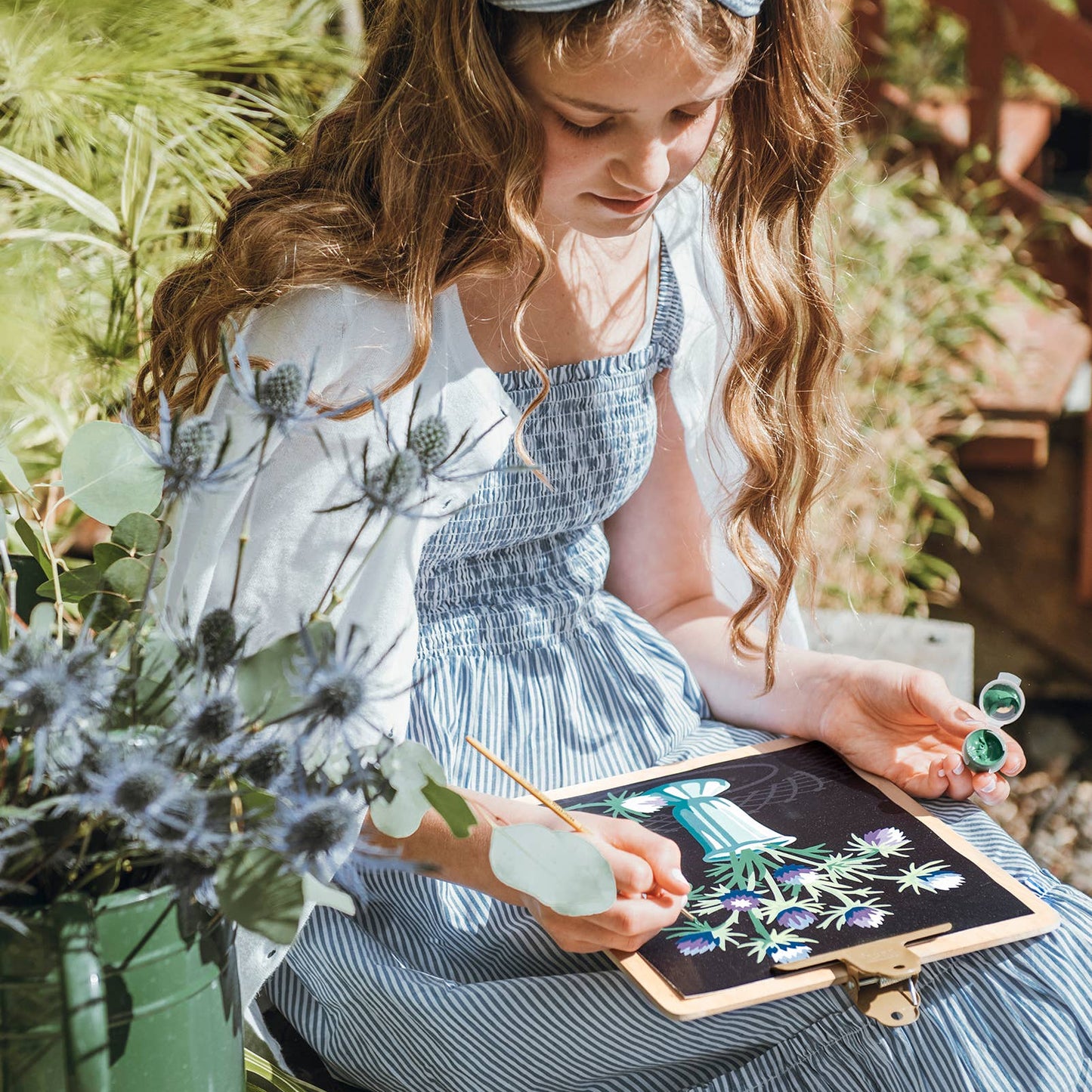Thistles in Vase Paint-by-Number Kit