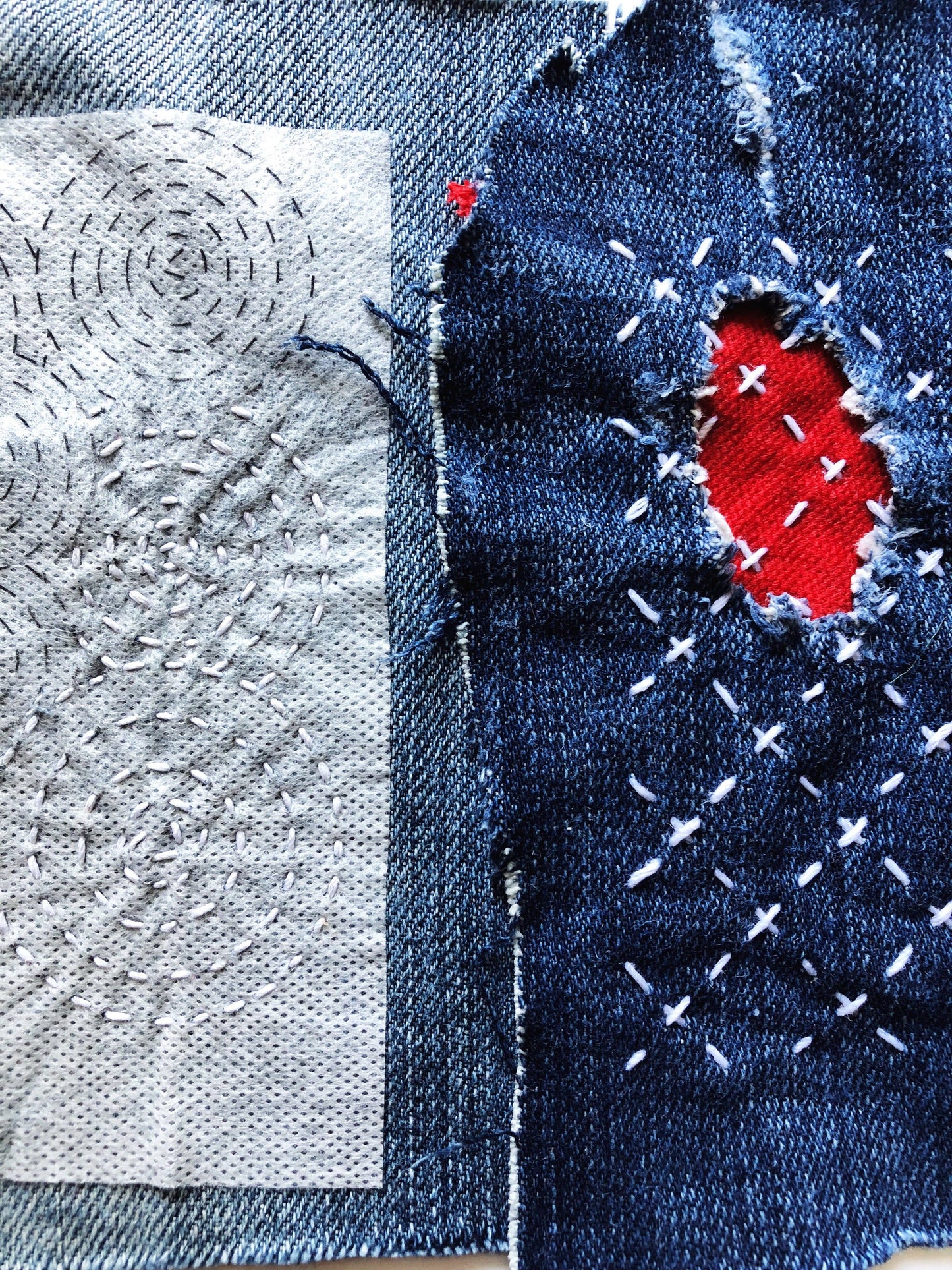 Washable Mending Patterns #1 Blue