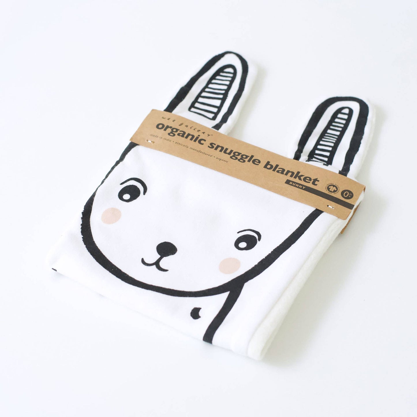 Wee Gallery Bunny Snuggle Blanket - Organic Cotton Baby Lovey