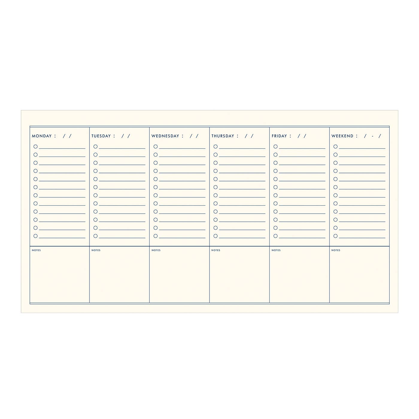 Ruff House Print Shop Grid Undated Weekly Planner
