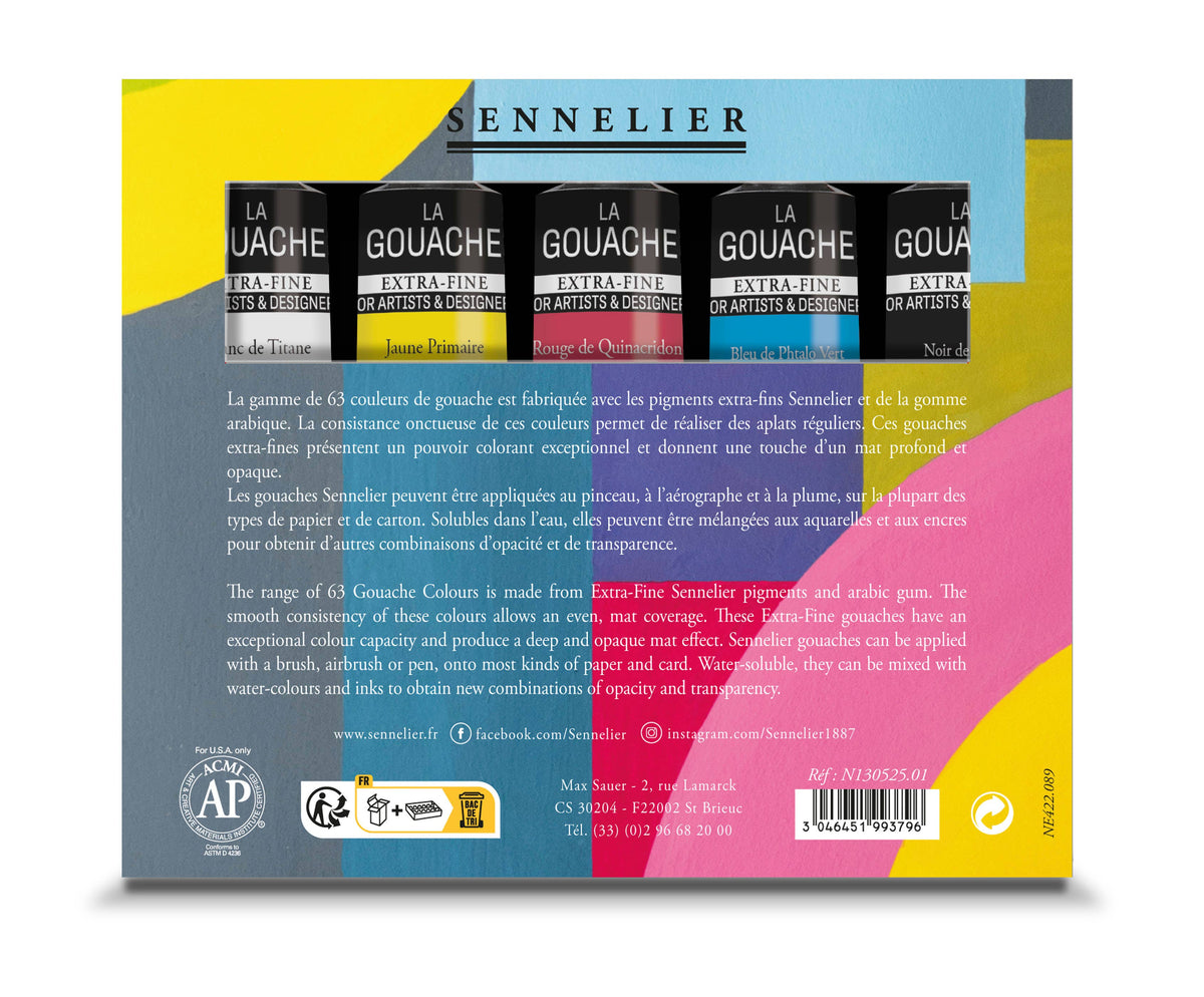 Sennelier Artist Gouache - Set of 5 (21ml)