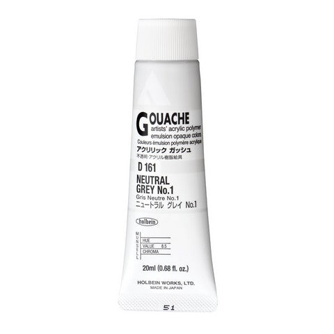 Holbein Acryla Gouache 20 mL Tubes Grey Colors