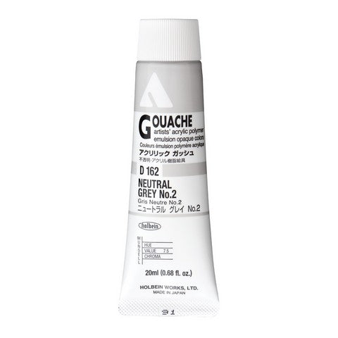 Holbein Acryla Gouache 20 mL Tubes Grey Colors
