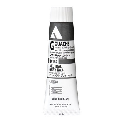 Holbein Acryla Gouache 20 mL Tubes Grey Colors