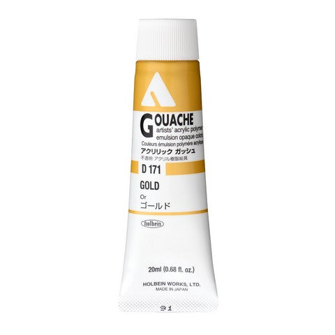 Holbein Acryla Gouache 20 mL Tubes Metallic Colors