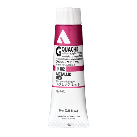 Holbein Acryla Gouache 20 mL Tubes Metallic Colors