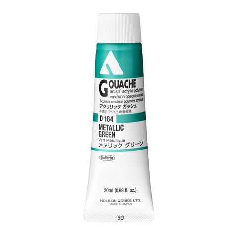 Holbein Acryla Gouache 20 mL Tubes Metallic Colors