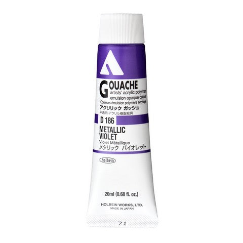 Holbein Acryla Gouache 20 mL Tubes Metallic Colors