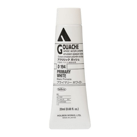 Holbein Acryla Gouache 20 mL Tubes CMYK Colors