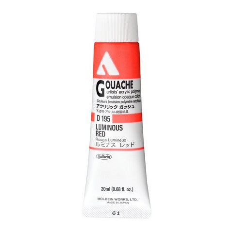 Holbein Acryla Gouache 20 mL Tubes Luminous Colors