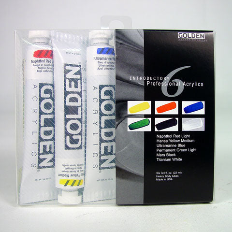 Golden Acrylics 6pc Professional Acrylics 22ml