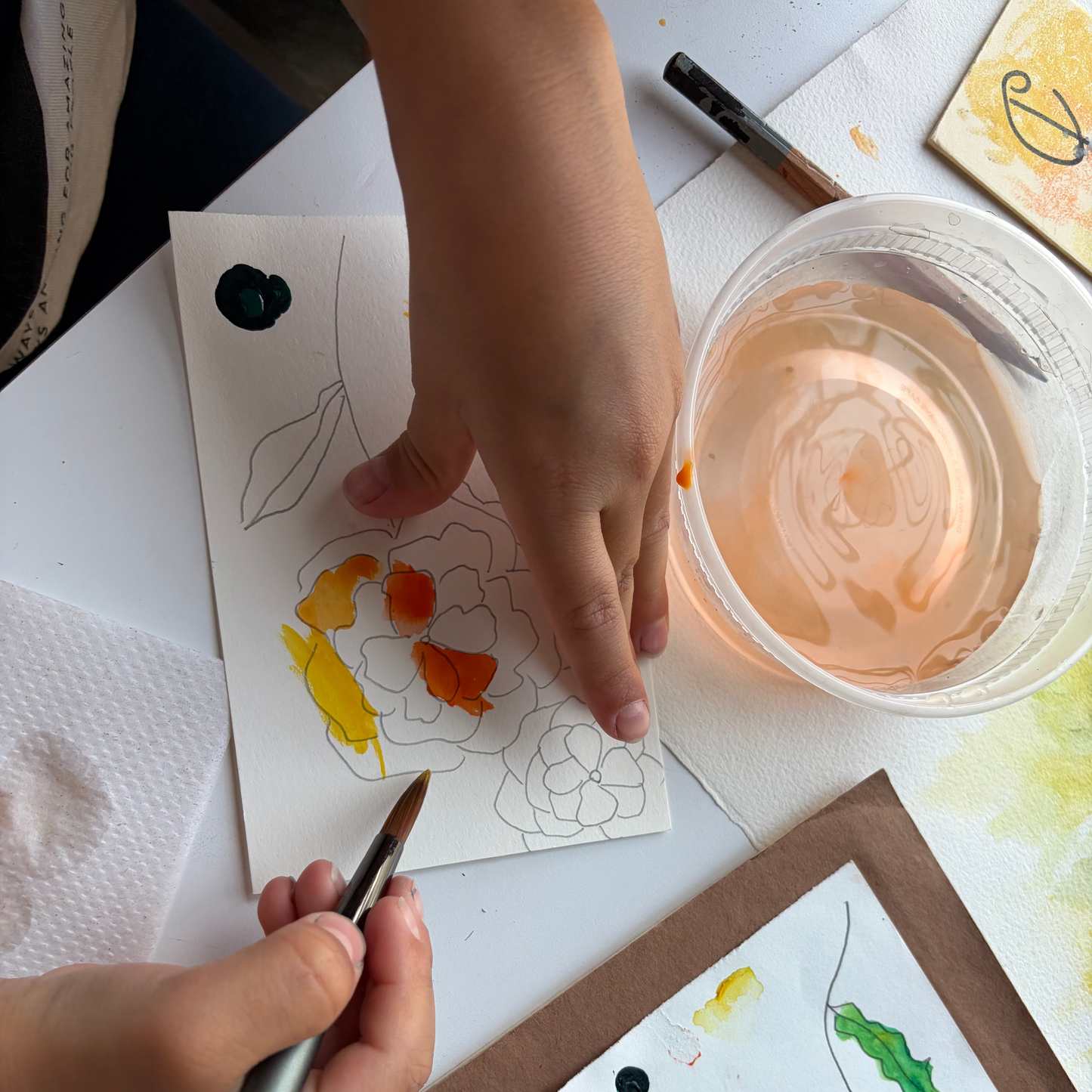 Nov 23 Marigold Watercolor PM Camp