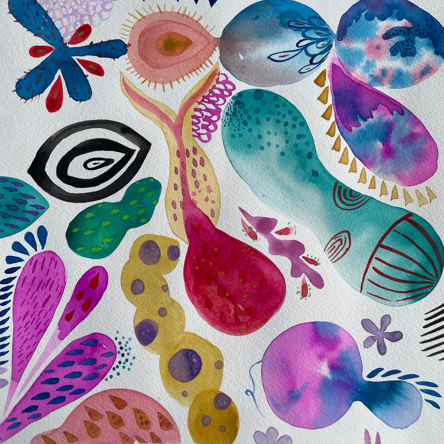 Oct 18 Watercolor: Abstraction