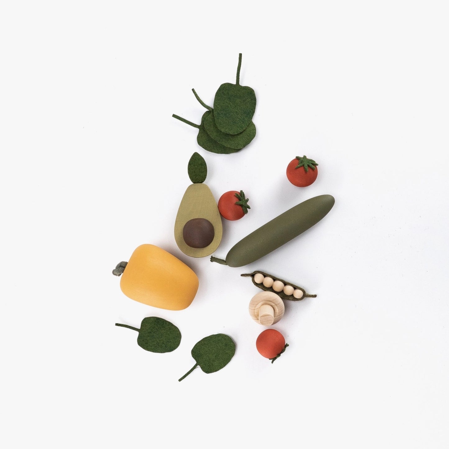 Wooden Vegetables Salad Food Play Set