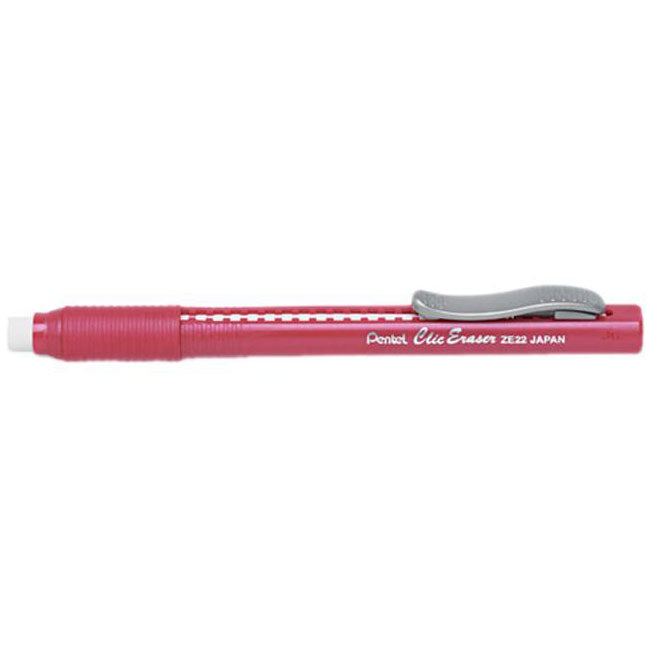 Pentel Tri Eraser Retractable Eraser, Metallic Red