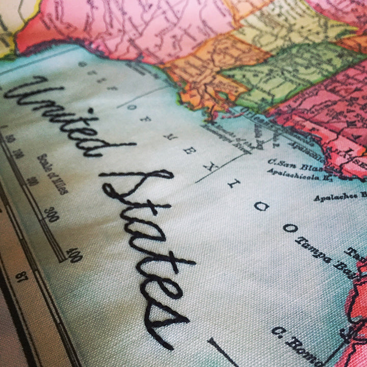 Nov 2 Embroidered U.S. Map