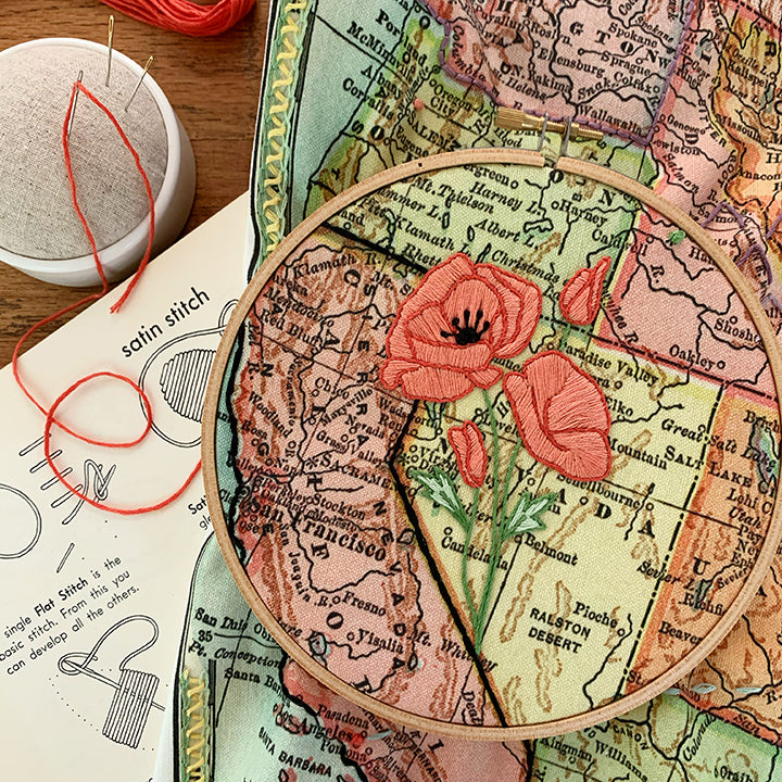Nov 2 Embroidered U.S. Map