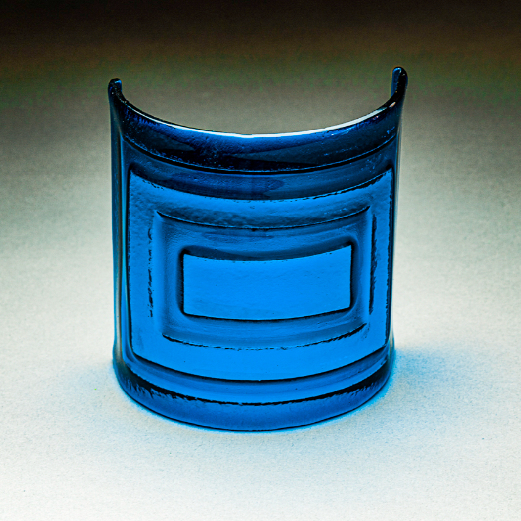 Oct 25 Glass Kiln Carved Sconce Pair