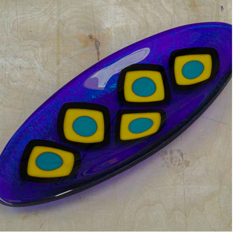 March 8 Fused Glass: Oval Bowl