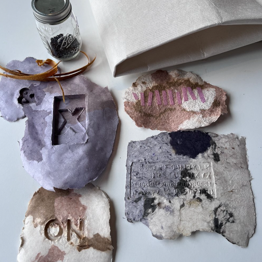 June 8 + 9 Painting with Paper Pulp