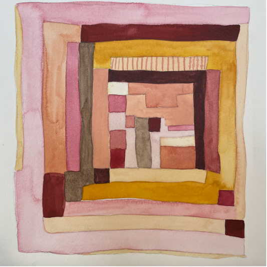 Jan 19, 2025 Watercolor: Gee's Bend Quilt Studies