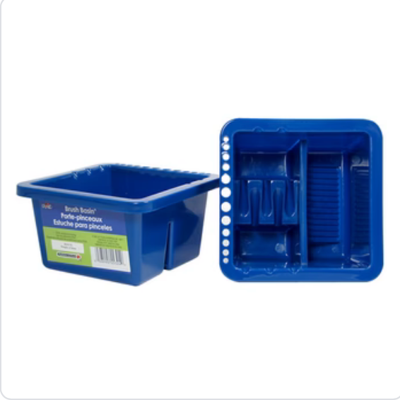 Plaid Brush Basin Without Lid