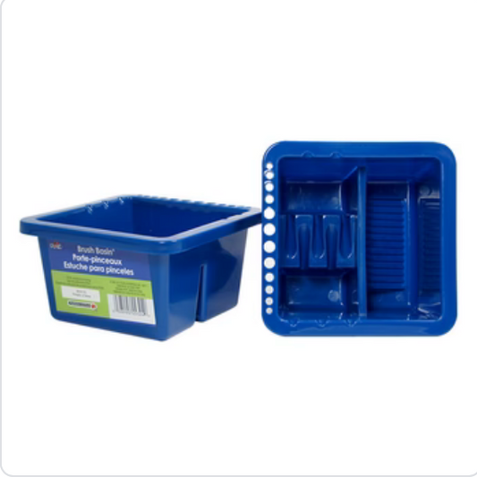 Plaid Brush Basin Without Lid