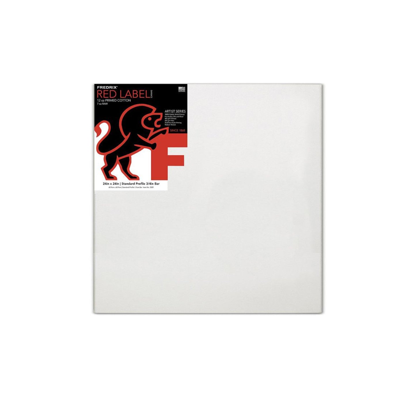 Fredrix Artist Series Red Label 12oz Primed Cotton Stretched Canvas