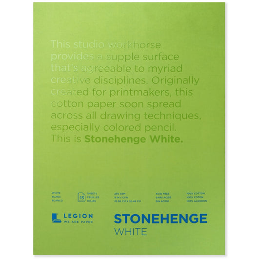 Legion Paper Stonehenge White Paper 9"x12"