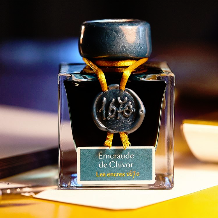 Herbin 1670 Anniversary Inks with Gold Shimmer