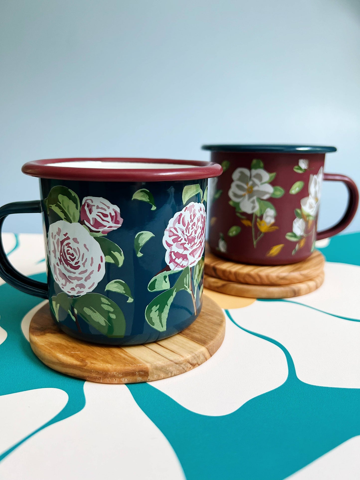 Floral Enamel Mug