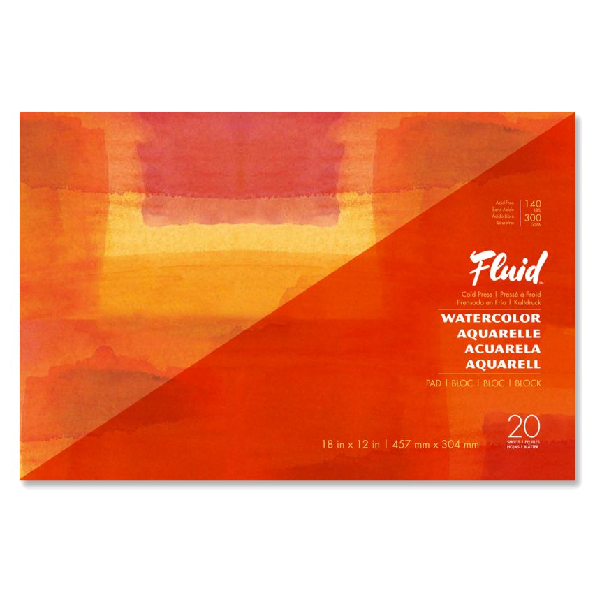 Fluid Cold Pressed Watercolor Paper Pads 20 Sheets
