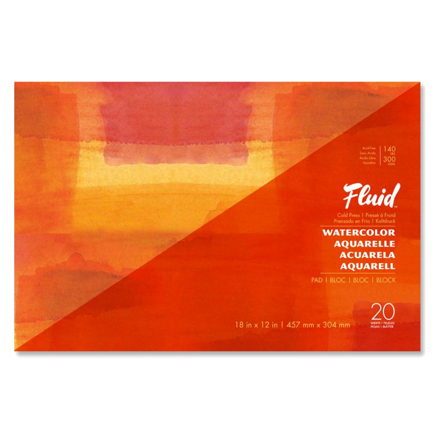 Fluid 20 Sheet Cold Pressed Watercolor Paper Blocks