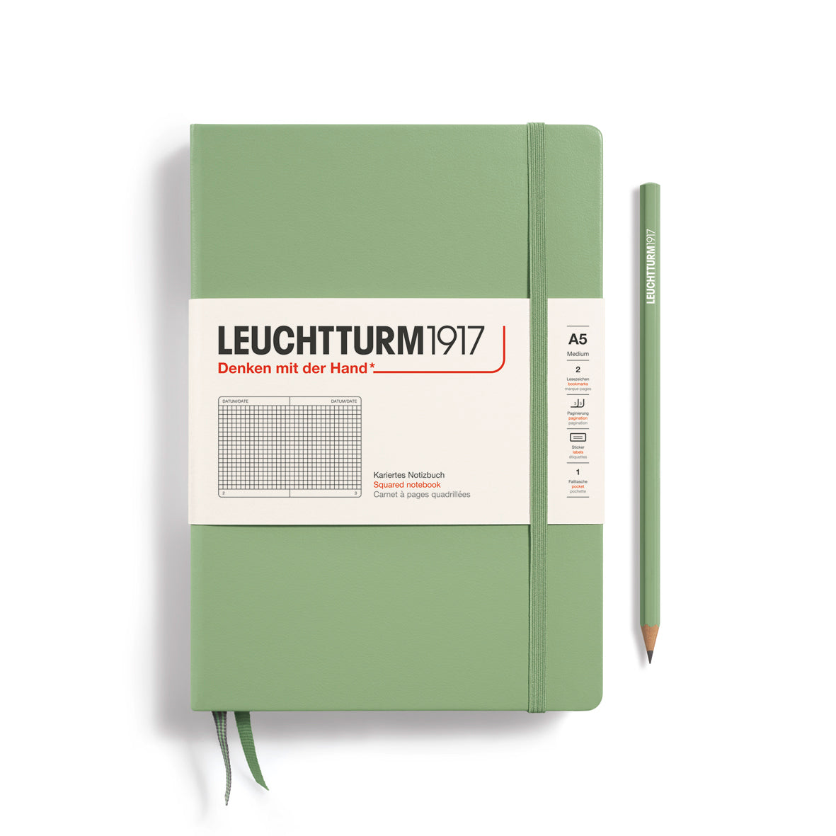 Leuchtturm1917 Classic Hardcover Sage Notebook Medium (A5)