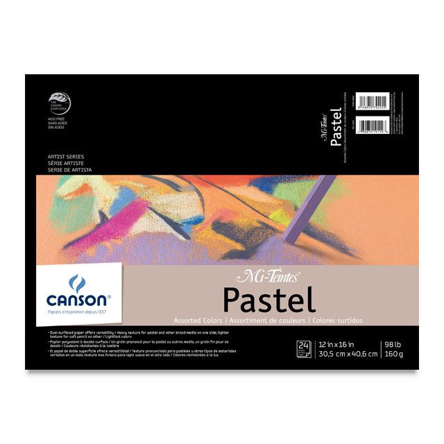 Canson Mi-Teintes Paper Pad Assorted Colors 12" x 16"