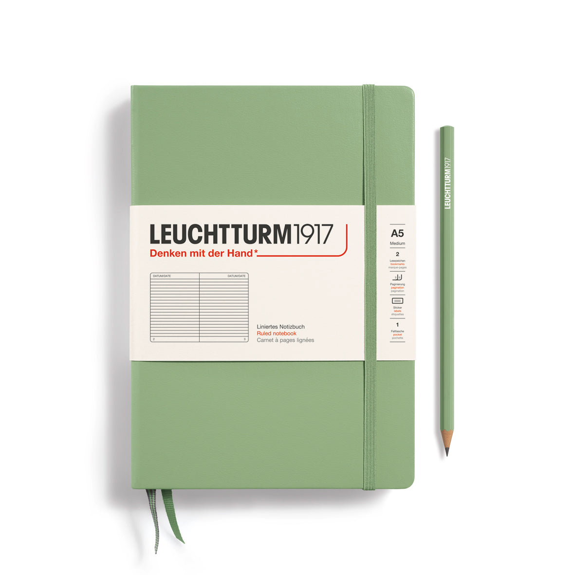 Leuchtturm1917 Classic Hardcover Sage Notebook Medium (A5)