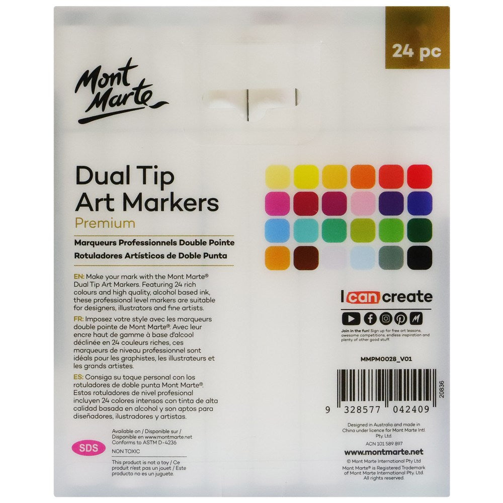 Mont Marte Dual Tip Alcohol Markers