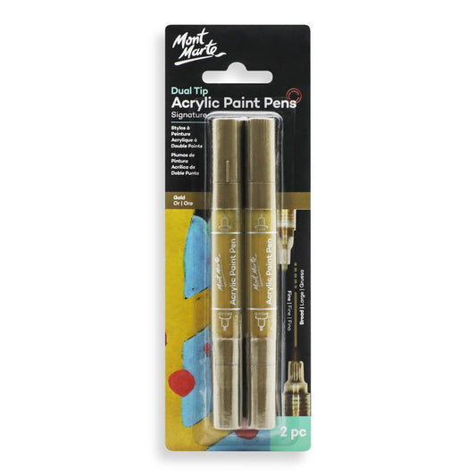 Mont Marte Dual Tip Acrylic Paint Pens 2pc