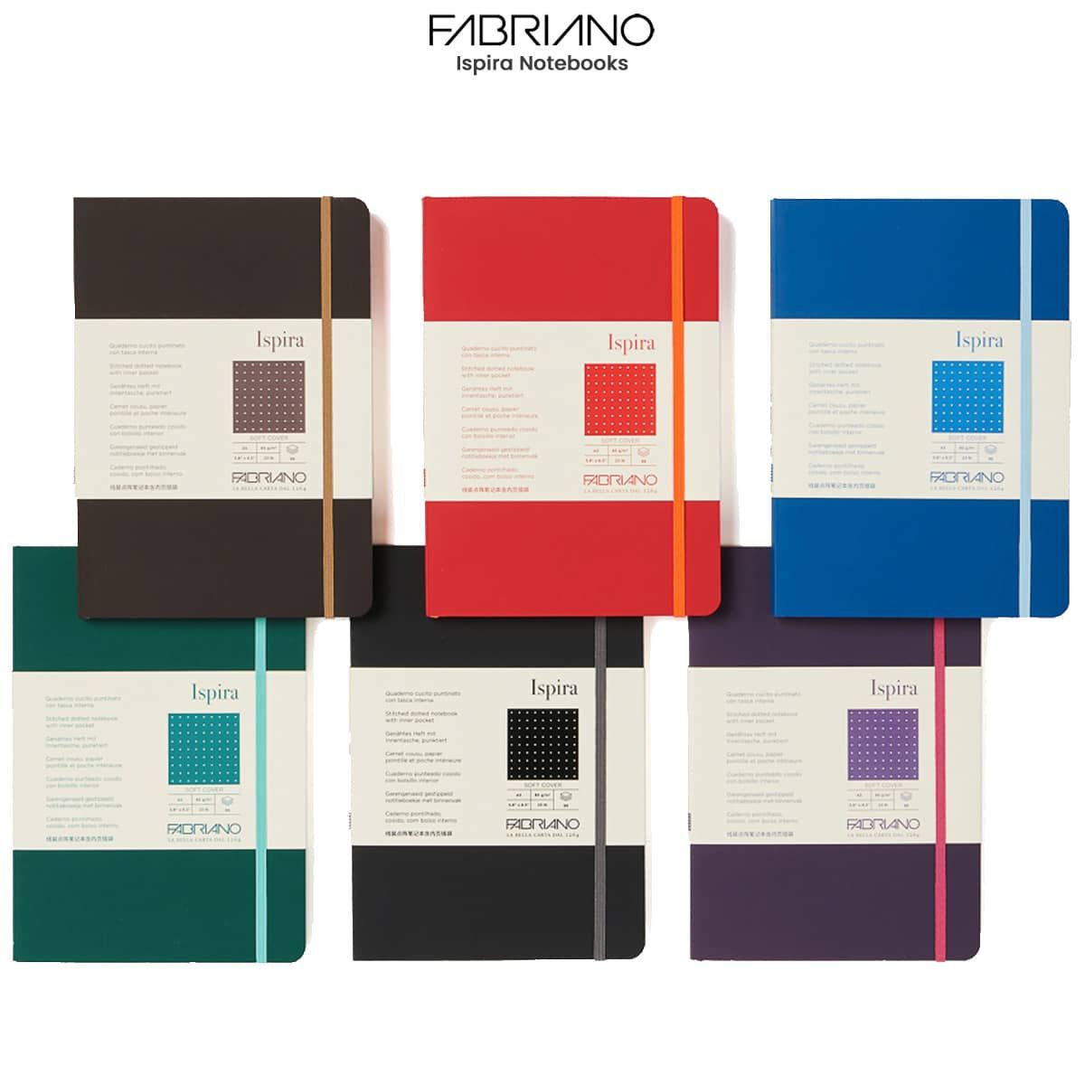 Fabriano Ispira Blank Notebooks 3.5" x 5"