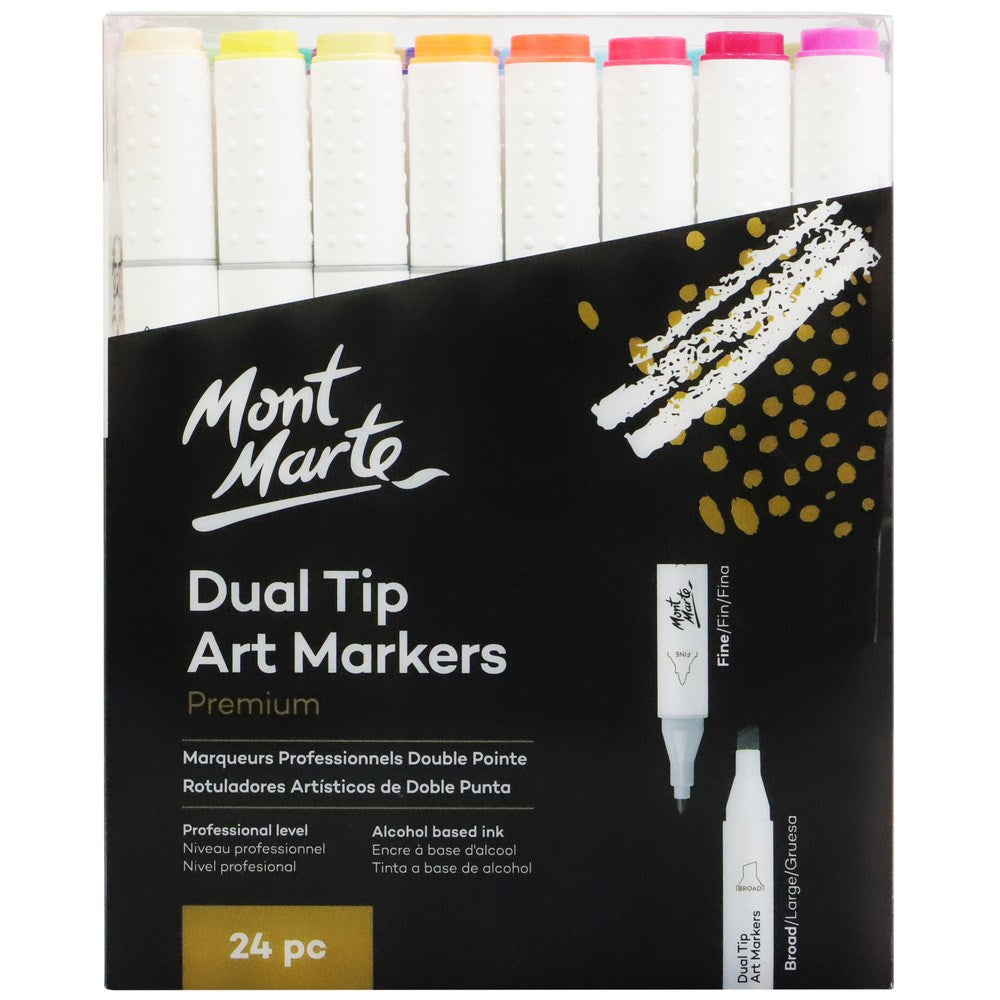 Dual Brush Marker Pens for Coloring,24 Colored Markers,Fine Point and Brush Tip Art Markers for Kids Adult Coloring Books Bullet Journals Planners,No