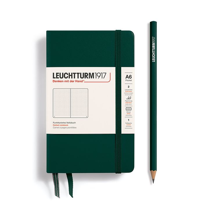 Leuchtturm1917 Classic Hardcover Forest Green Notebook Pocket (A6)