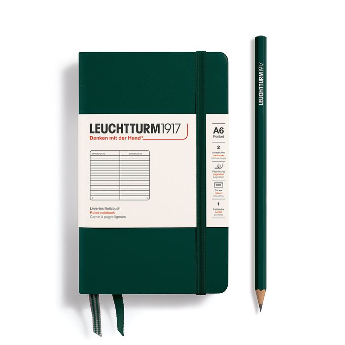 Leuchtturm1917 Classic Hardcover Forest Green Notebook Pocket (A6)